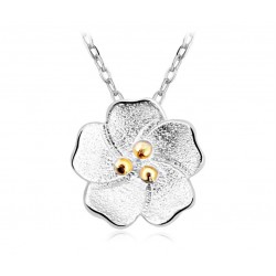Virág alakú ezüst nyaklánc