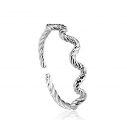 Egyszerű tervezésű nyitott ezüst divat gyűrű