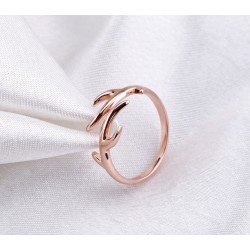 Nyitott trendi agancs alakú 925 ezüst gyűrű