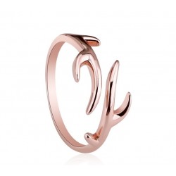 Nyitott trendi agancs alakú 925 ezüst gyűrű