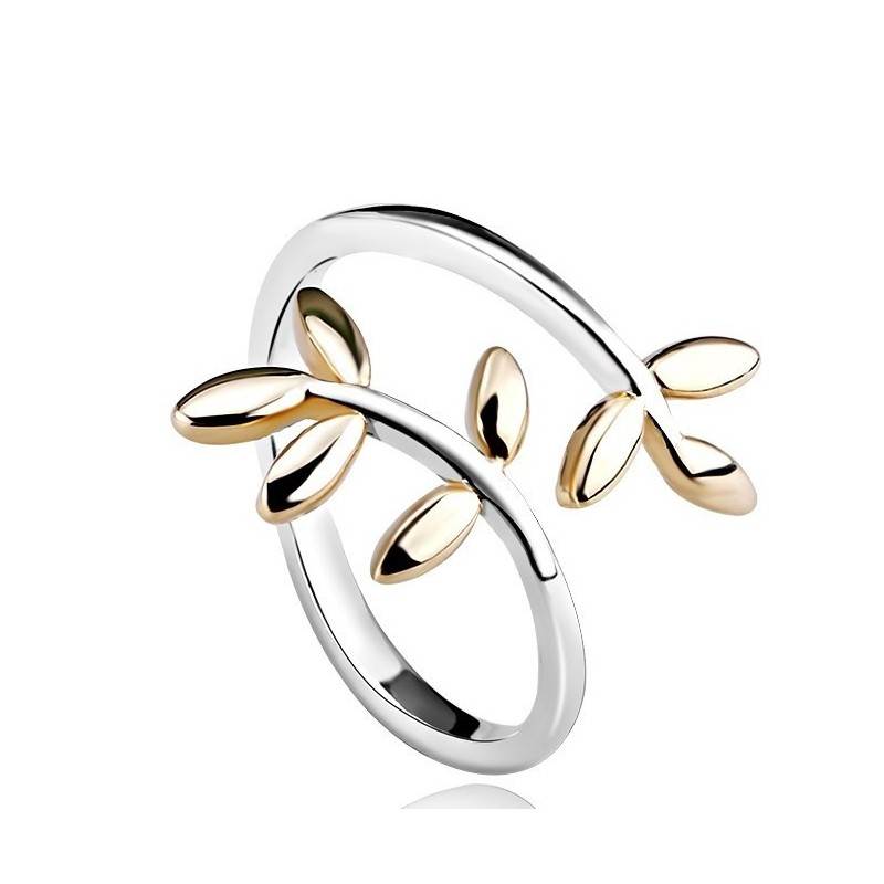 Ezüst virág alakú nyitott divat gyűrű